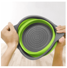 Load image into Gallery viewer, 2pc Foldable Silicone Strainer Set - Round
